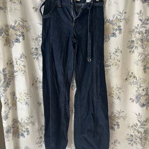 Zara Navy Denim Jeans with Belt